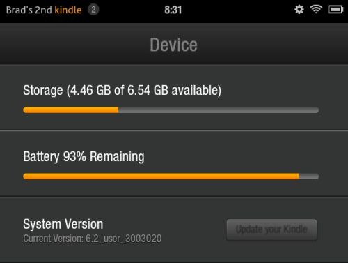 Kindle Fire Update version 6.2