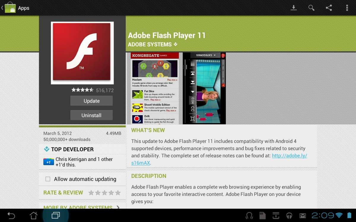 Adobe Flash Player 11 Update