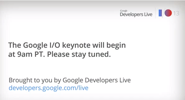 Google I/O 2013 opening keynote video