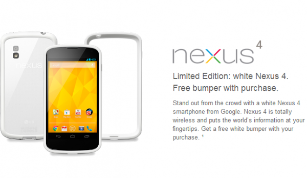 White Google LG Nexus 4
