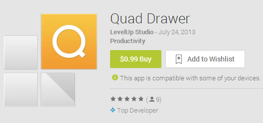 App Launcher from LevelUp Studios Quad Drawer