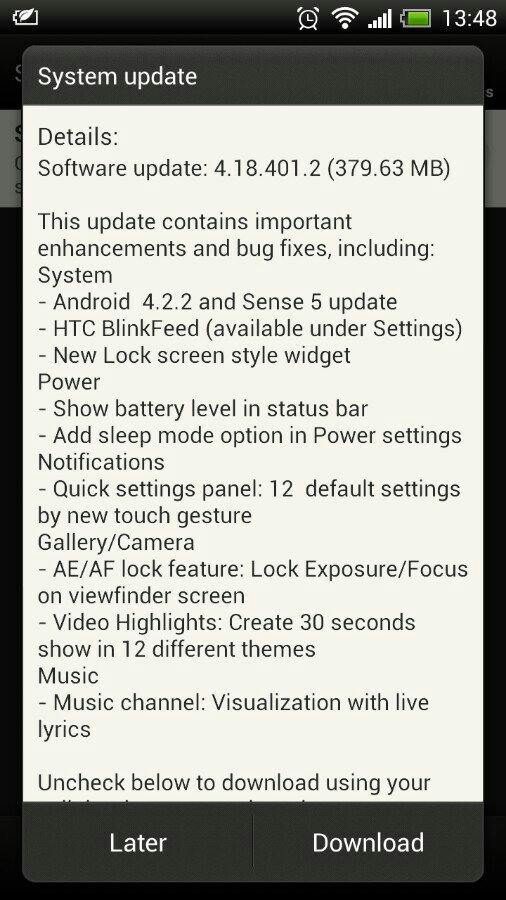 HTC One X Android 4.2 Update rolling out