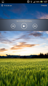 Sony Xperia Z lockscreen music