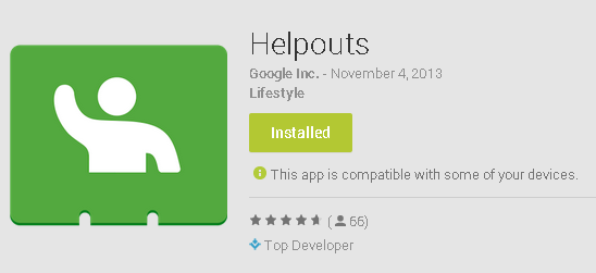 Google Helpouts Android