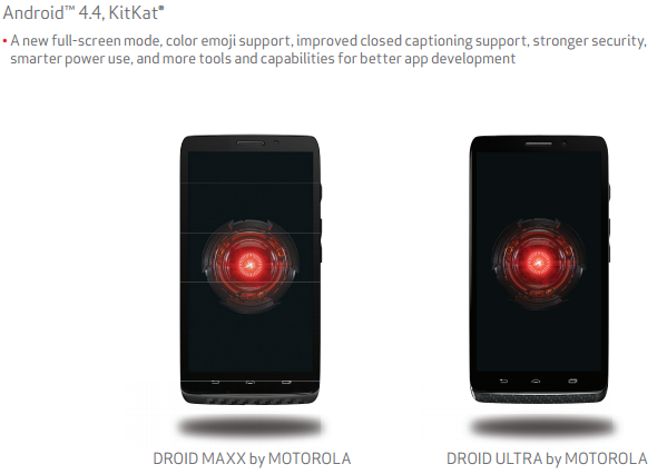 Motorola DROID Android 4.4 OTA Verizon