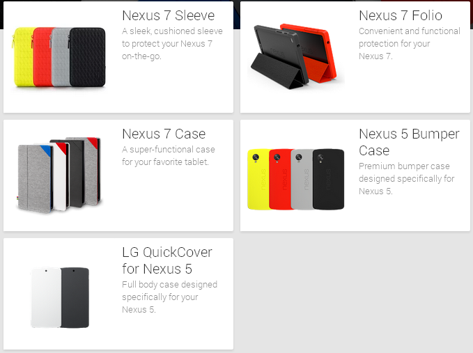 Nexus 5 Nexus 7 Accessory Sale