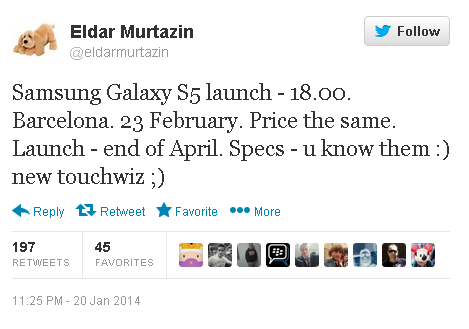 Samsung Galaxy S5 Launch Event MWC
