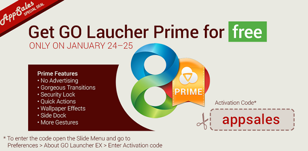 go launcher prime for free