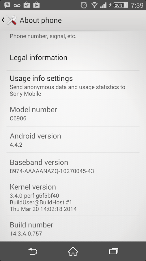 Bell C6906 Android 4.4.2