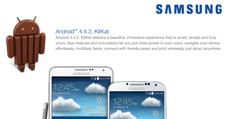Samsung Galaxy S4 kitKat Android 4.4.2 U.S Cellular