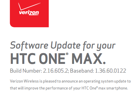 Verizon HTC One MAX OTA ANdroid 4.4.2 KitKat