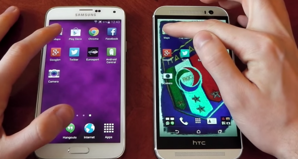 UI Performance test between the HTC One M8 and Samsung Galaxy S5