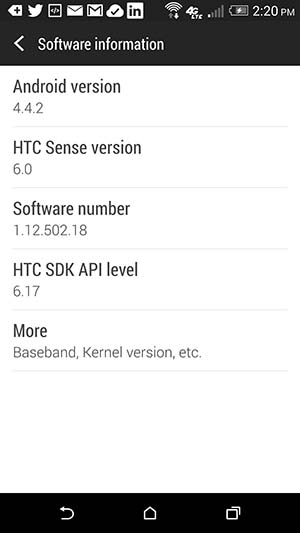 HTC One M8 Software