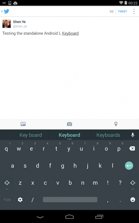 Android L keyboard