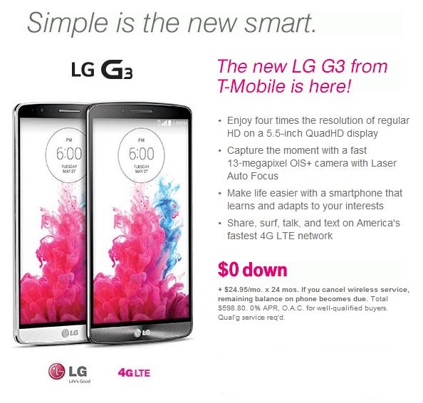 T-Mobile LG G3 Pre-Orders