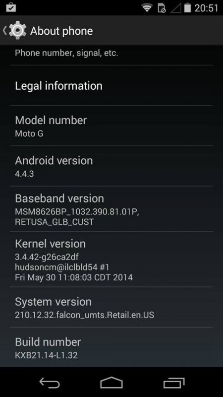 Android 4.4.3 OTA update for the Motorola Moto G