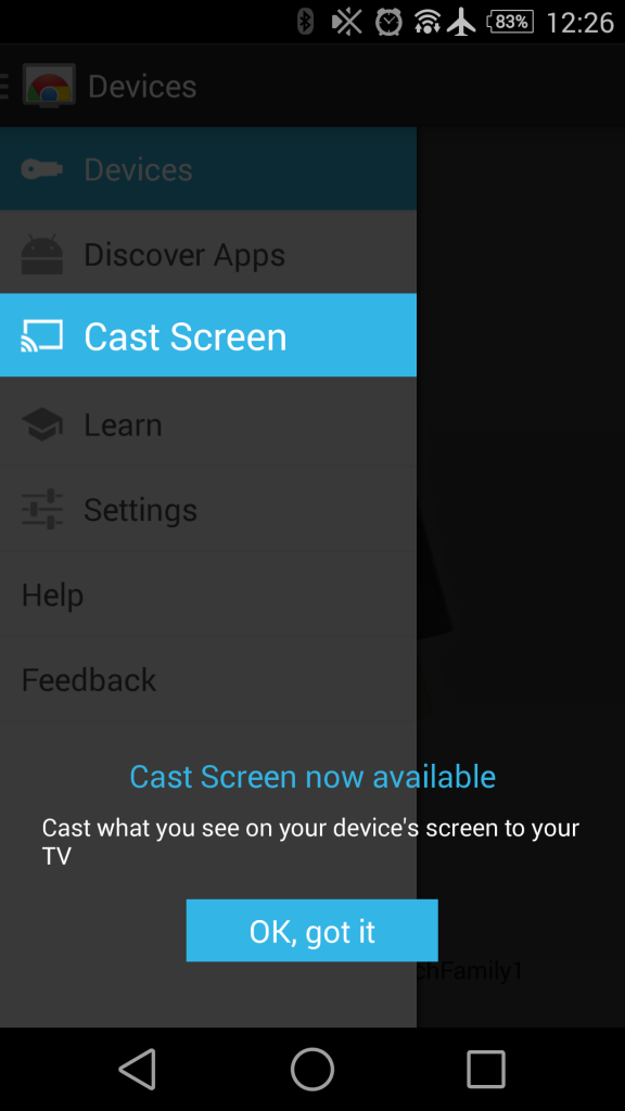 Chromecast Screen