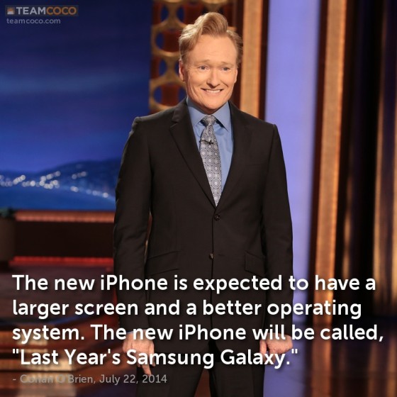 Conan O'Brien mocks the iPhone 6