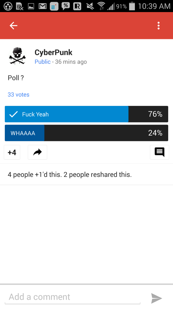 Google+ Polls