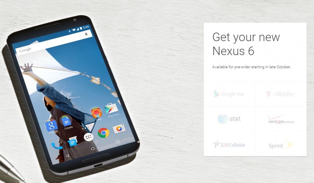 Nexus 6 carriers
