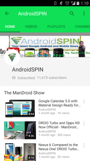 Material Design arrives on the Android Youtube app