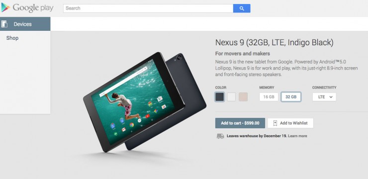 Nexus 9 LTE