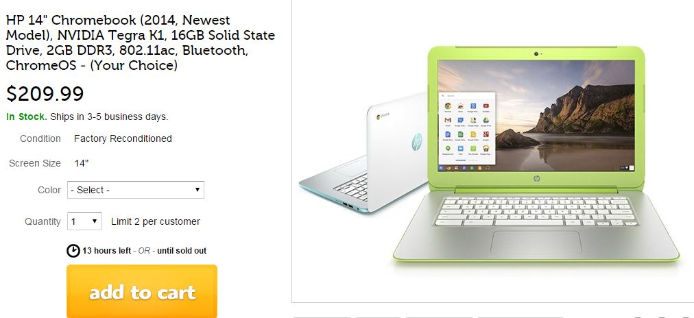 HP 14-inch Chromebook deal