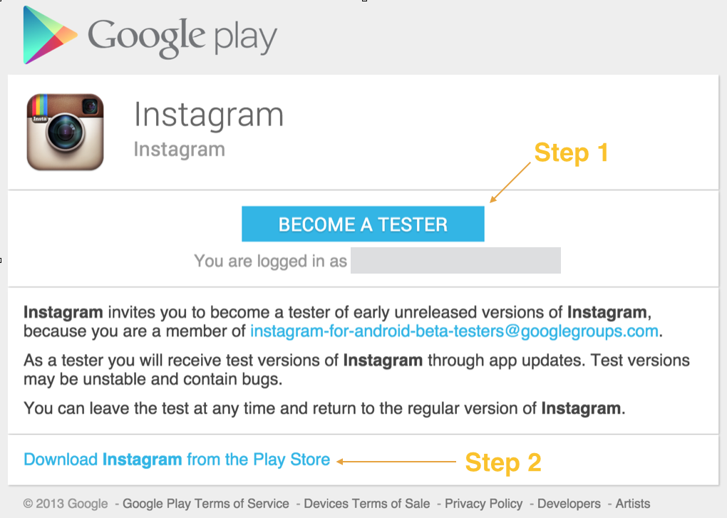 Instagram for Android Beta