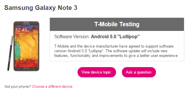 T-Mobile Note 3