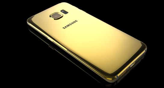 Samsung Galaxy S6 or S6 Edge in 24 karat gold, rose gold or platinum