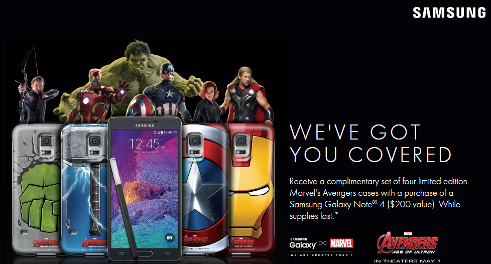 Note 4 Avengers cases