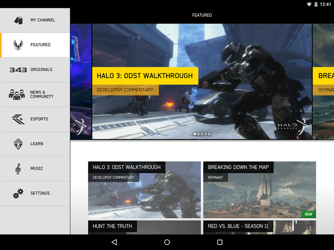 Halo Channel on Android