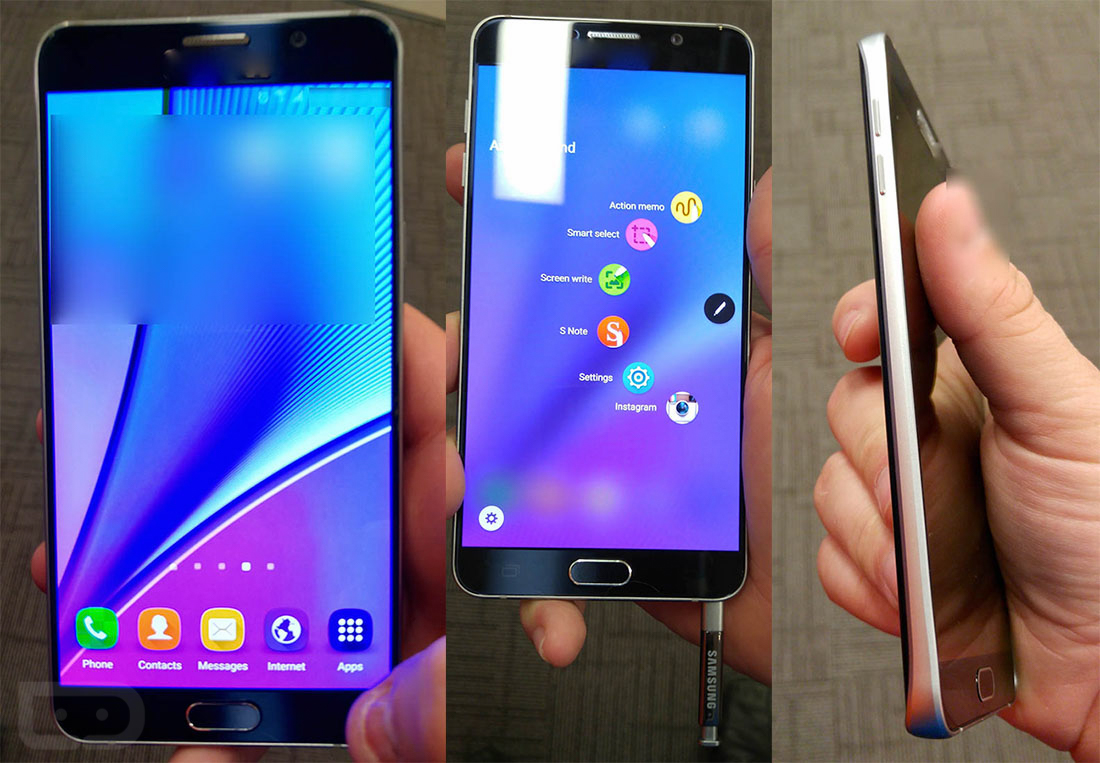 photos of the Samsung Galaxy Note 5