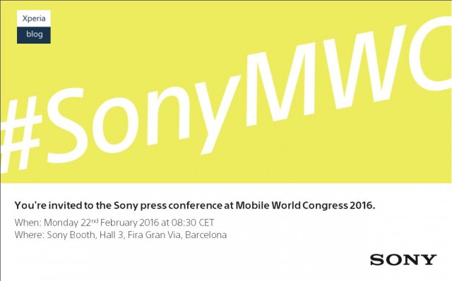 Sony MWC 2016 press conference