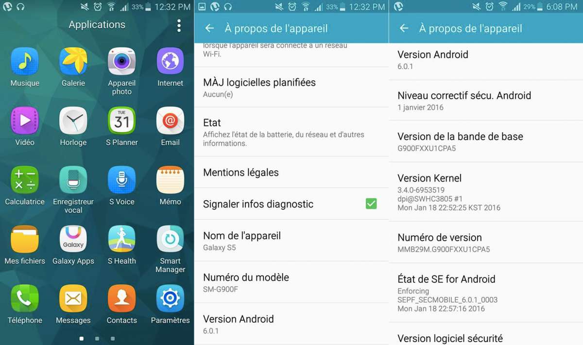 Samsung Galaxy S5 Android 6.0.1 update